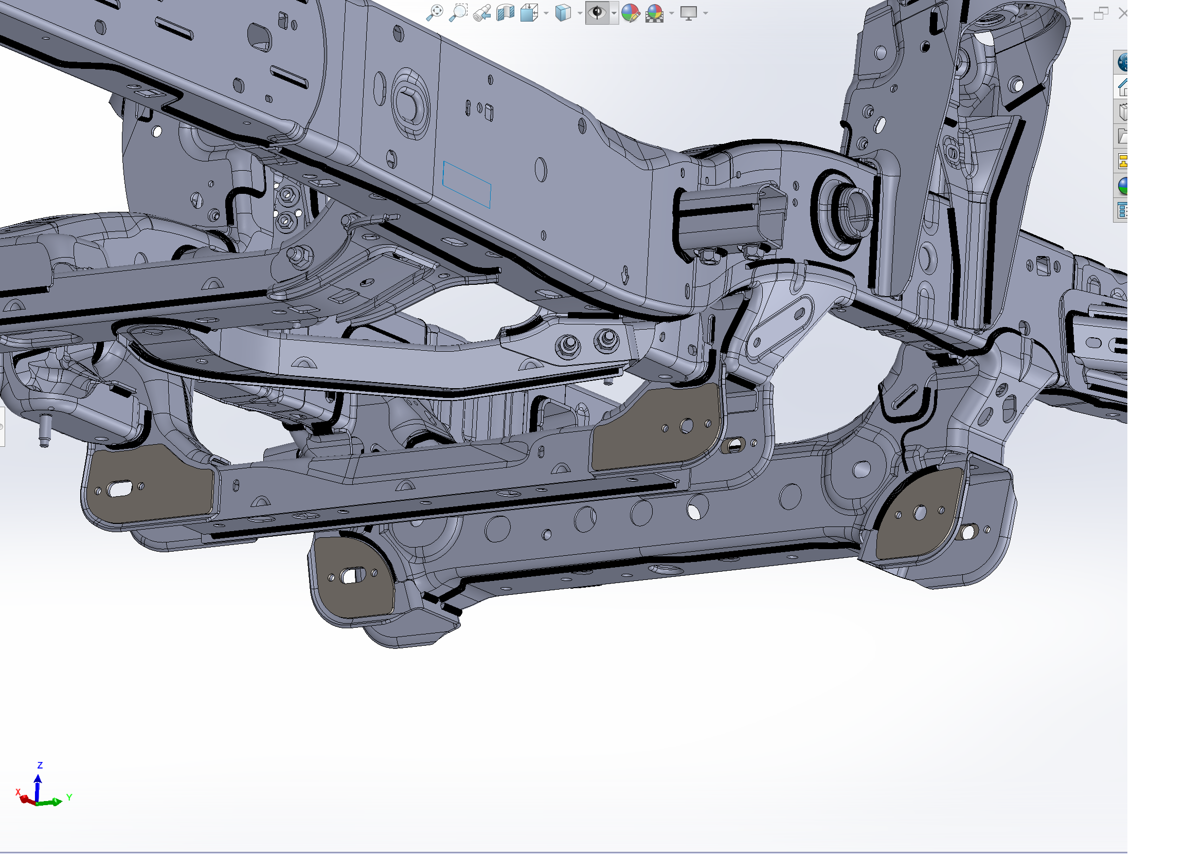 2021 and newer Bronco lower arm pivot gusset kit with slots, designed for enhanced strength and stability in offroad applications.
