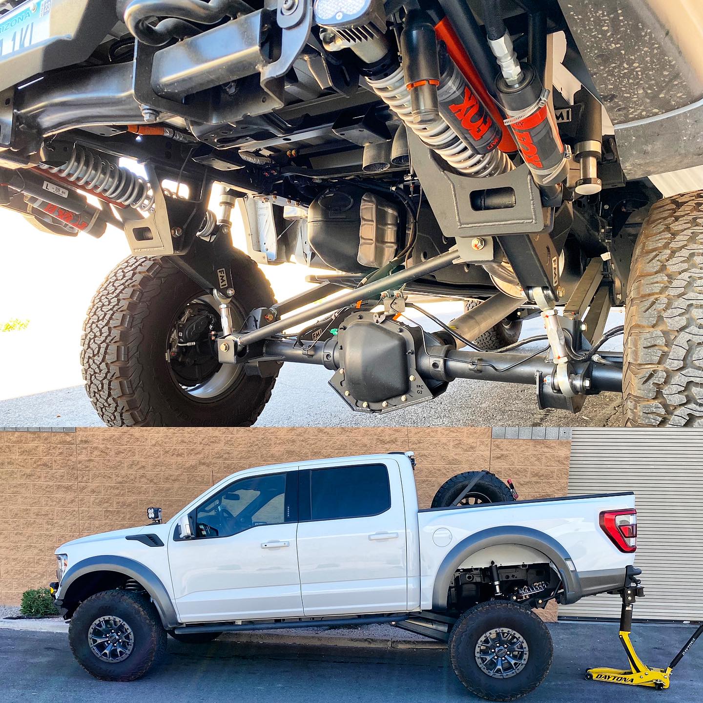 2021-2024 Raptor Long Travel Rear Suspension Kit showcasing 19 inches of travel for enhanced off-road performance.