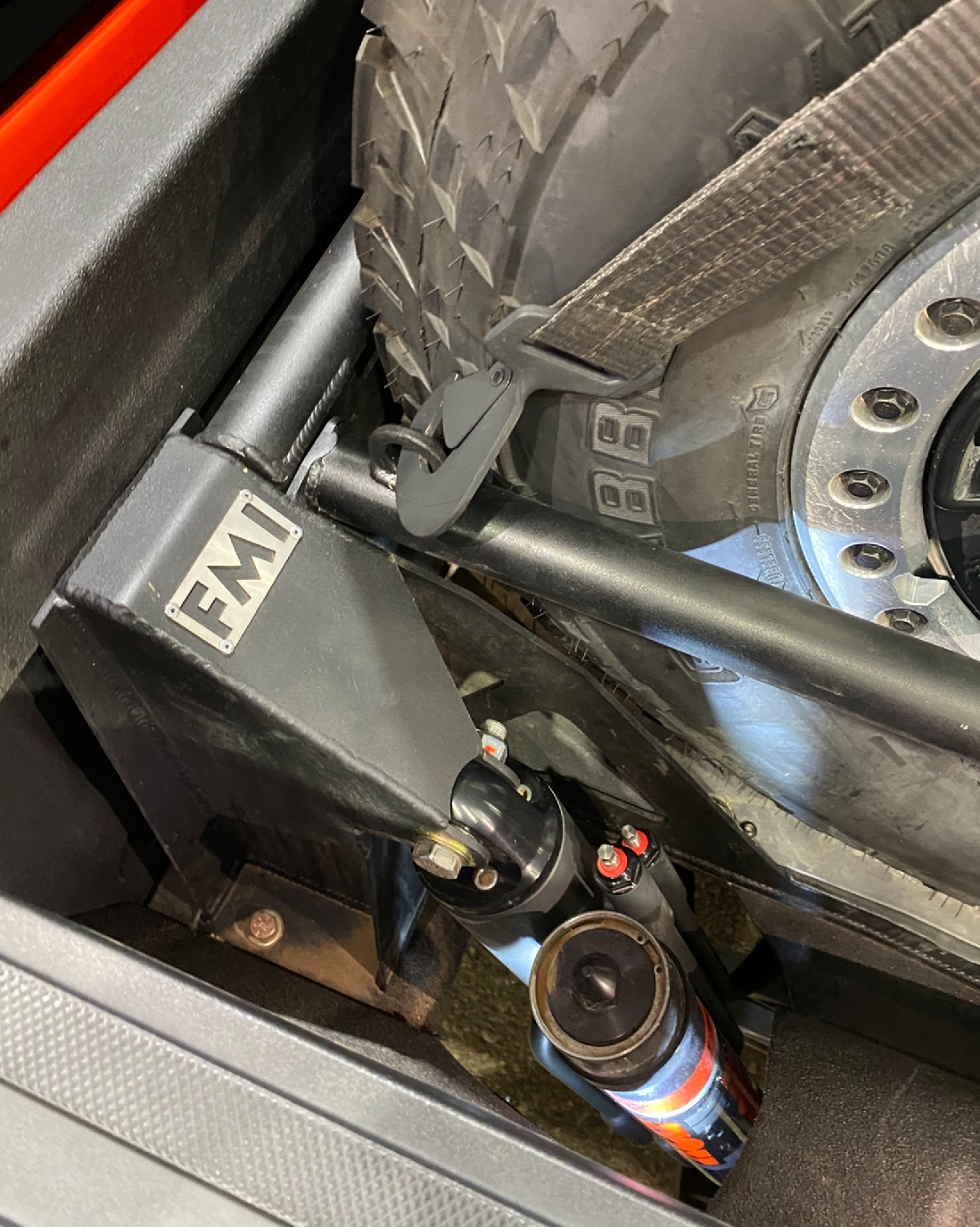 2021+ Raptor 5-Link Rear Bed Organizer designed for 3.0x16 Coil Over or 3.5x16 Bypass Shock installation.