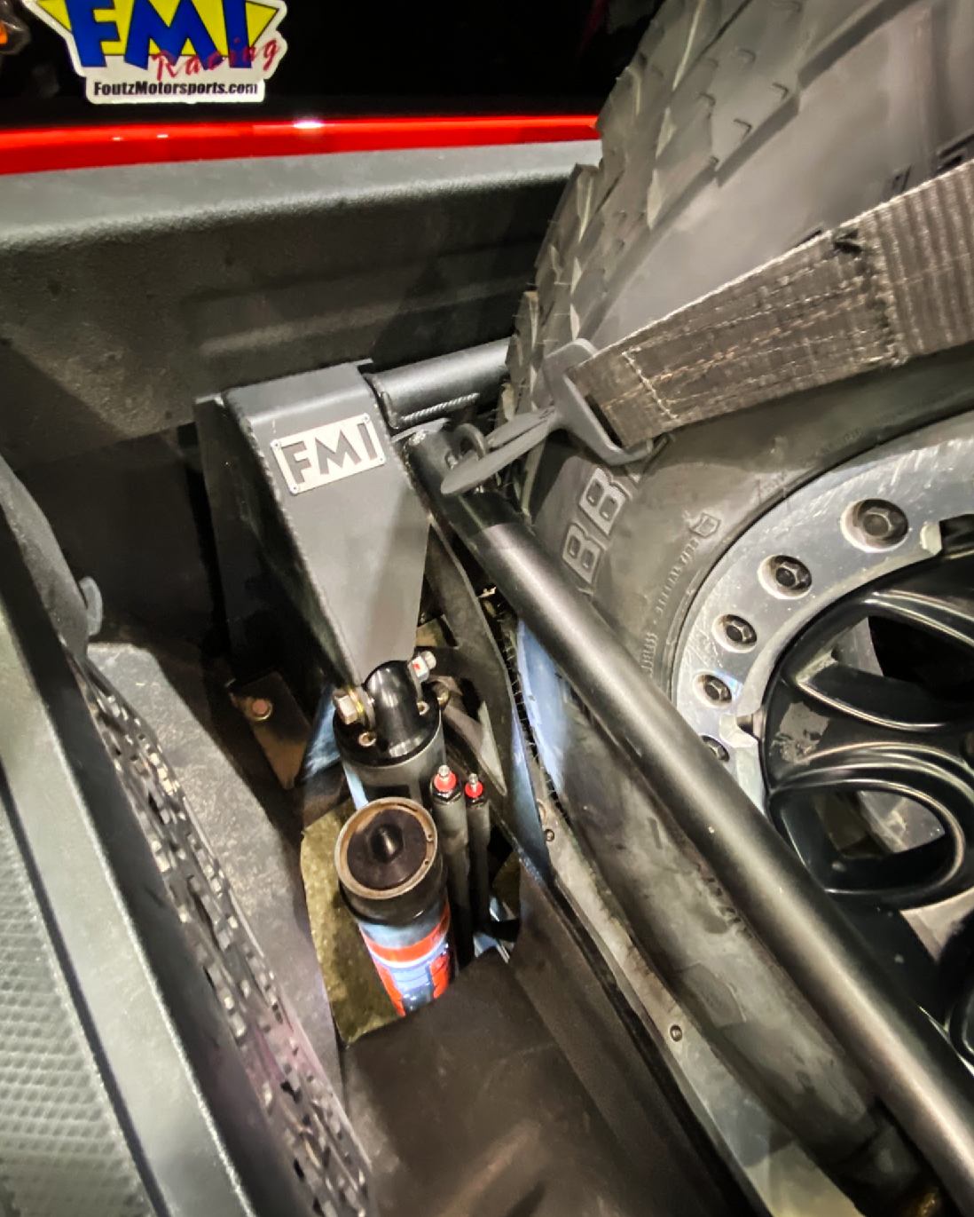 2021+ Raptor 5-Link Rear Bed Organizer designed for 3.0x16 coil over or 3.5x16 bypass shock installation.