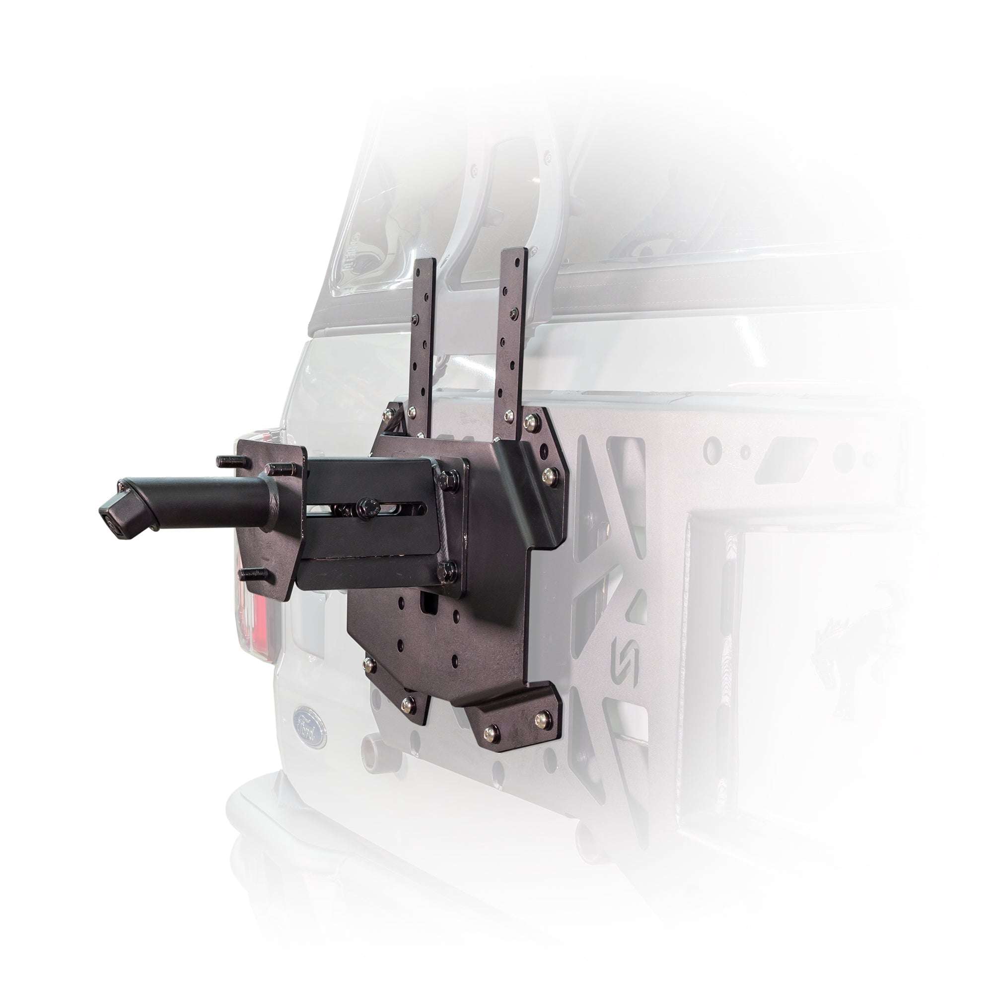 Adjustable Tire Carrier and Camera Mount for Ford Bronco