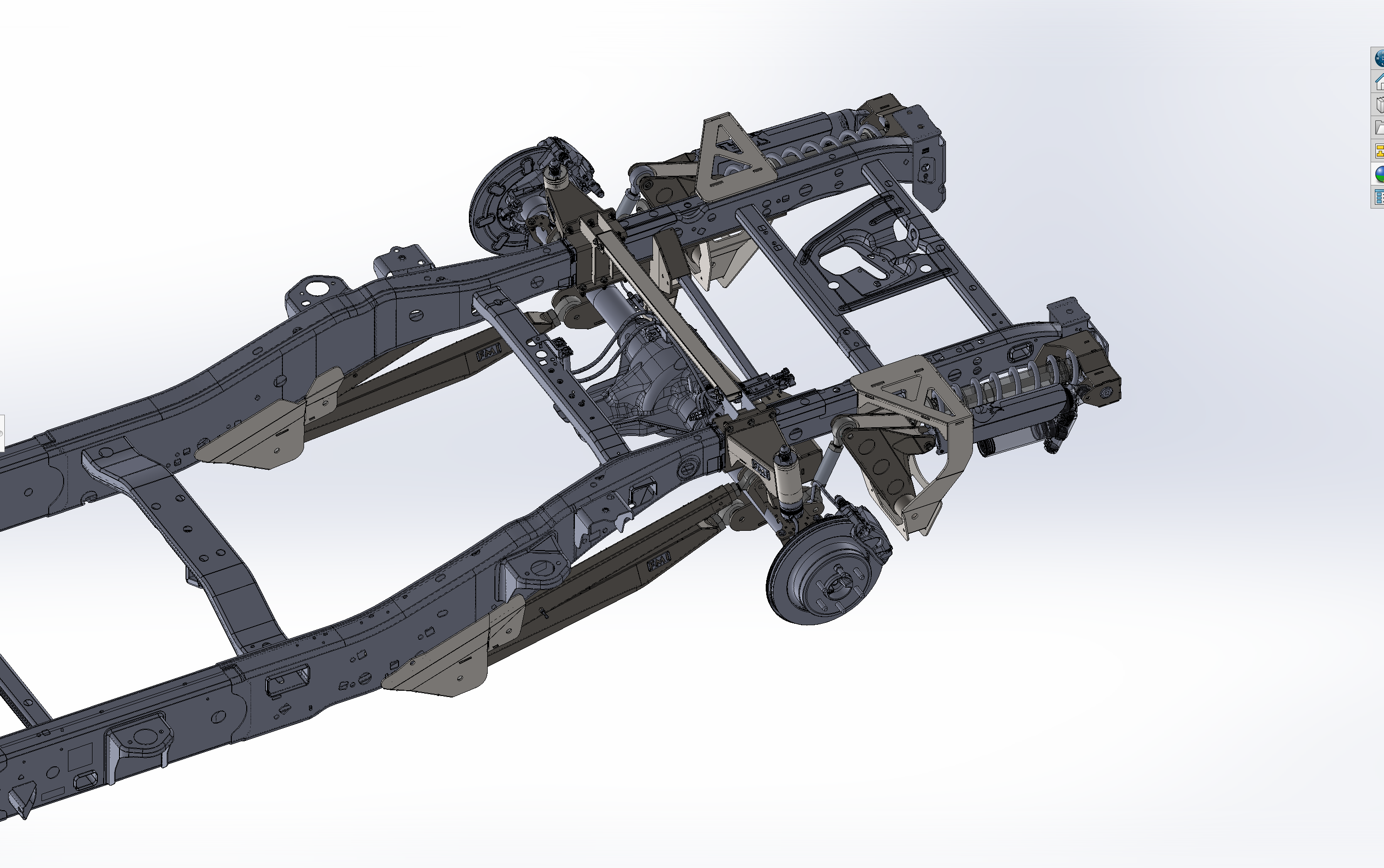 Long travel 5-link rear suspension conversion kit for 2017-2020 Raptor and F150, featuring 19 inches of travel.