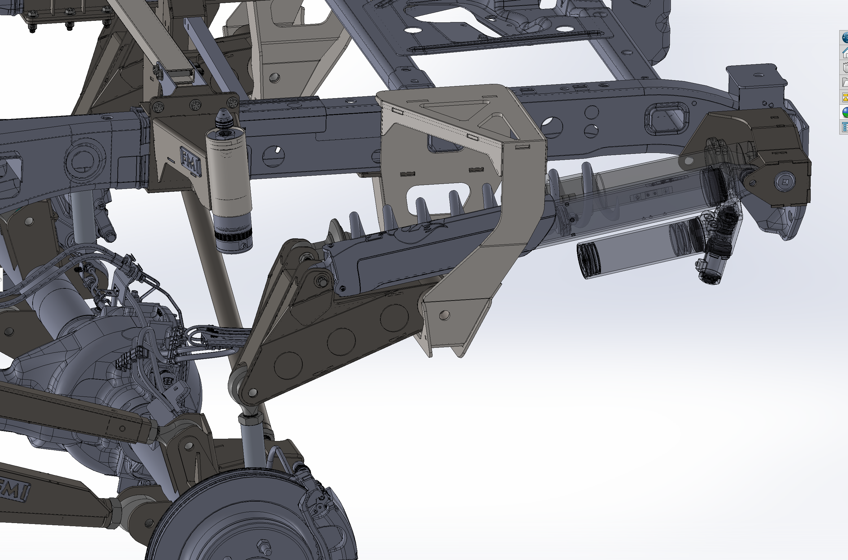 2017-2020 Raptor long travel 5-link rear suspension conversion kit for F150 and Gen 2 Raptors showcasing 19 inches of travel.