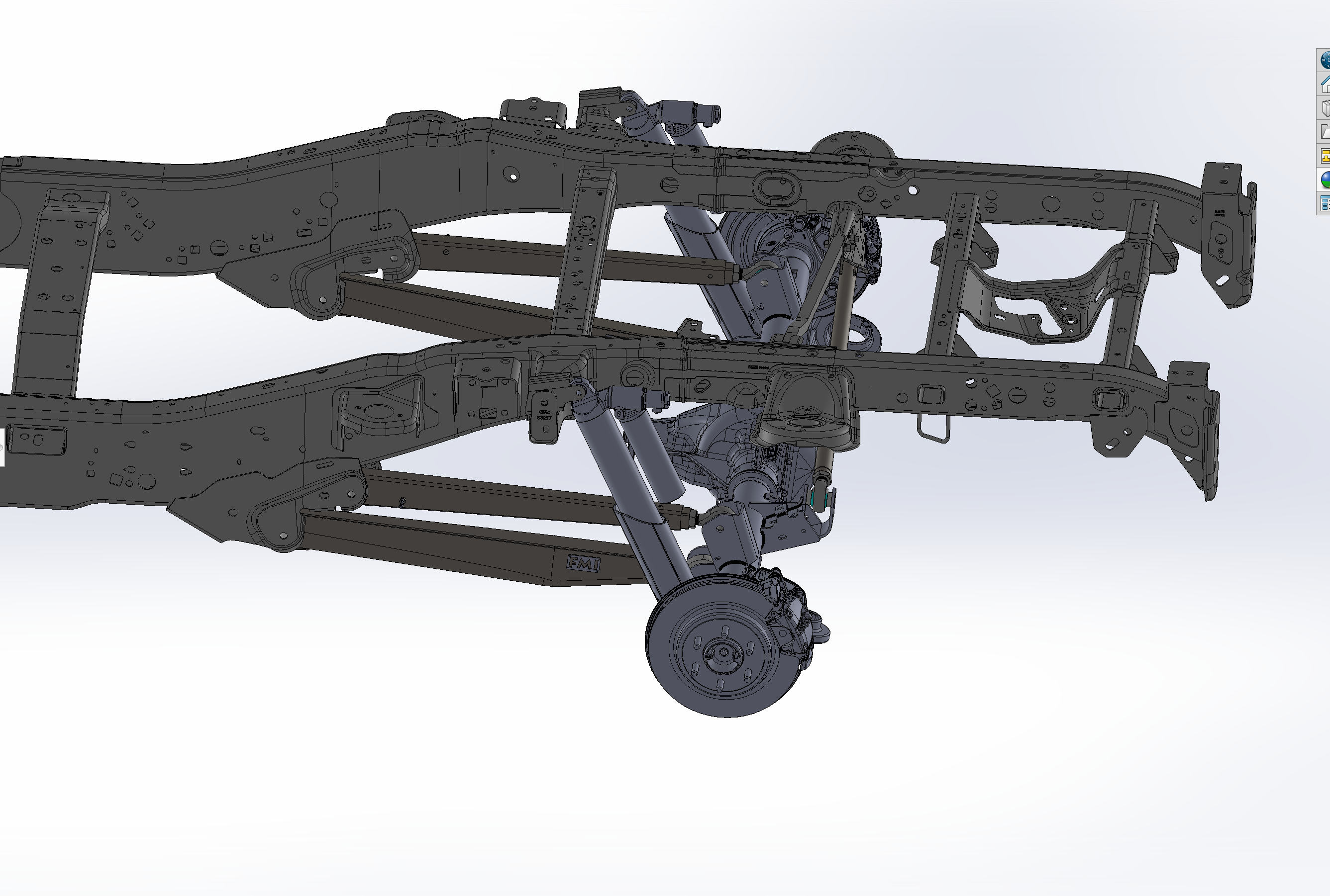 Adjustable rear suspension kit for 2021 and newer Gen 3 Raptor, showcasing detailed components and design.