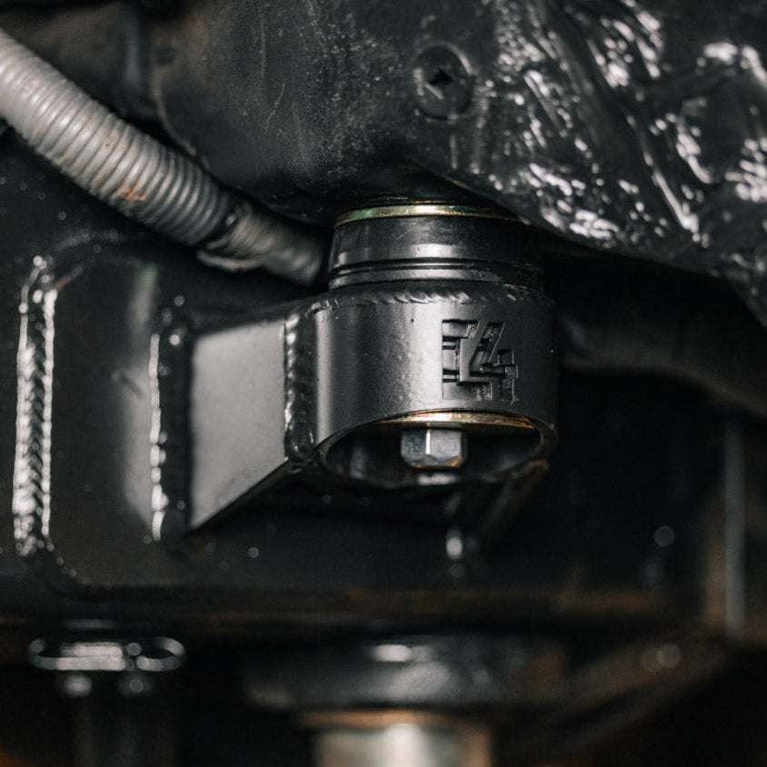 Body mount relocation kit for 2nd Gen vehicles, showcasing durable construction and precise fitment for enhanced offroad performance.
