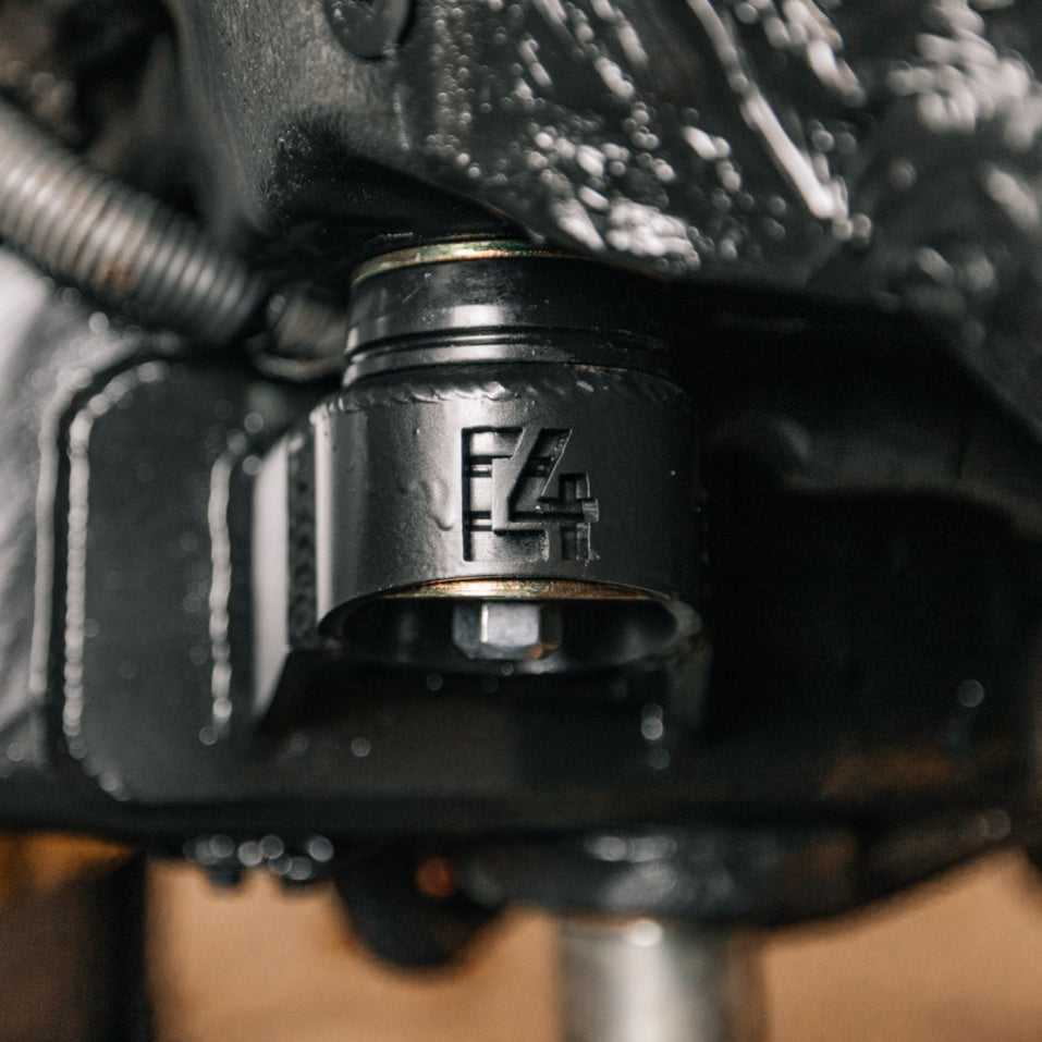 Body mount relocation part for 2nd Gen vehicles, showcasing durable construction and precise engineering for offroad performance.