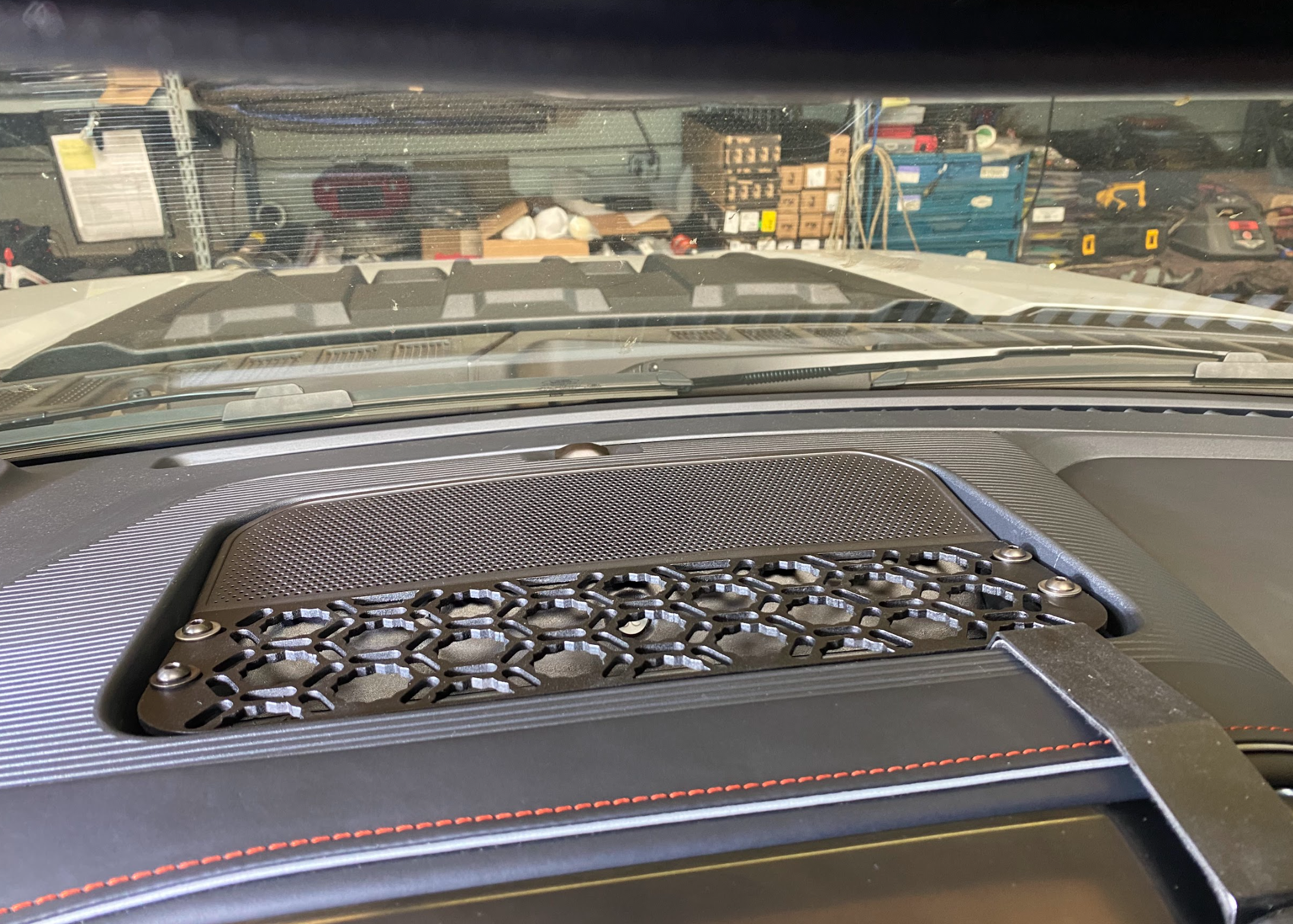 2024 F150 Raptor Center Dash Mount Kit by Adapt-A-Panel showcasing a sleek design for enhanced functionality and style.