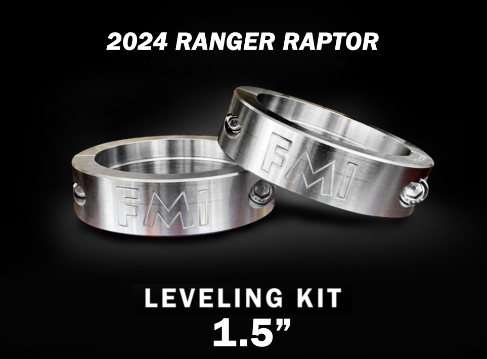 2024 Ranger Raptor Spring Collar Lift Kit for 1.5", 2", and 2.5" lift, featuring durable aluminum construction.
