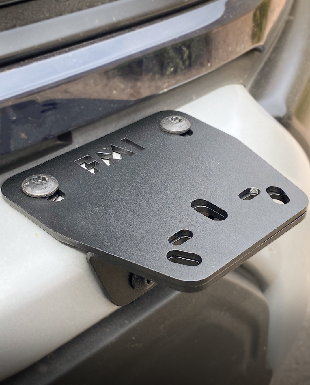 Light mount brackets for 2024+ Gen 3.5 Raptor, designed for stock bumpers, featuring durable black finish and multiple mounting options.