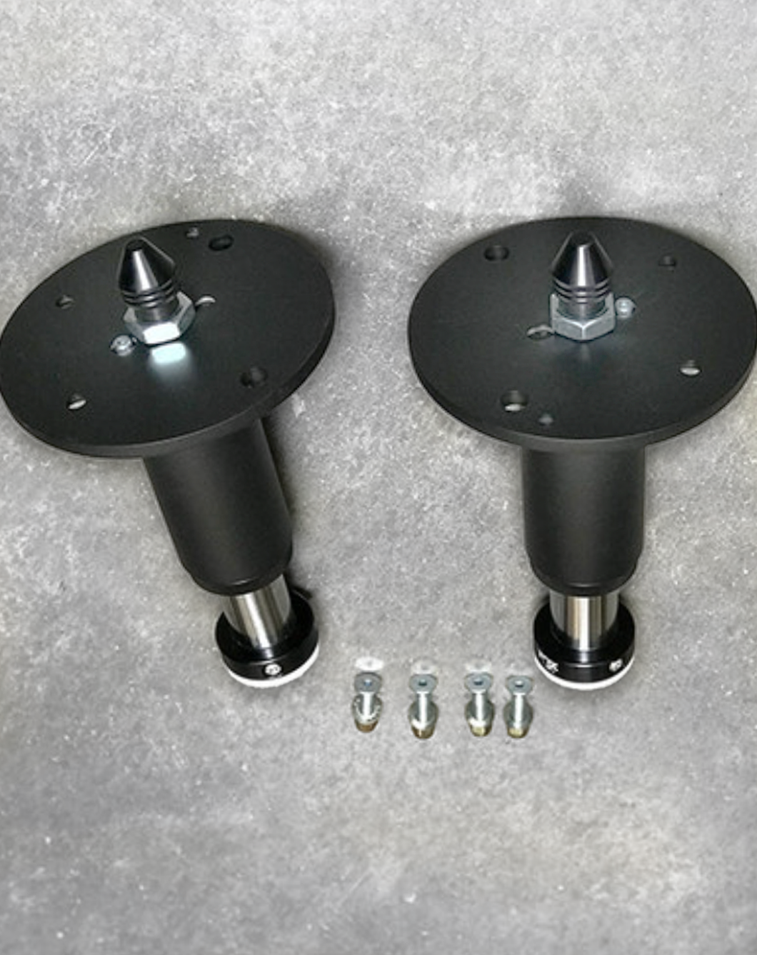 2025 Ram RHO Rear Hydraulic Bump Stop Kit featuring two bump stops and installation hardware for enhanced offroad performance.