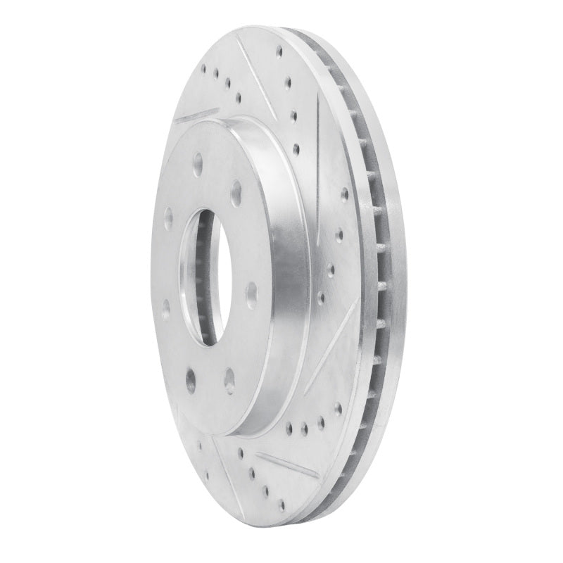 R1 04-08 Ford F-150 4WD Front Right Drilled & Slotted Silver Brake Rotor