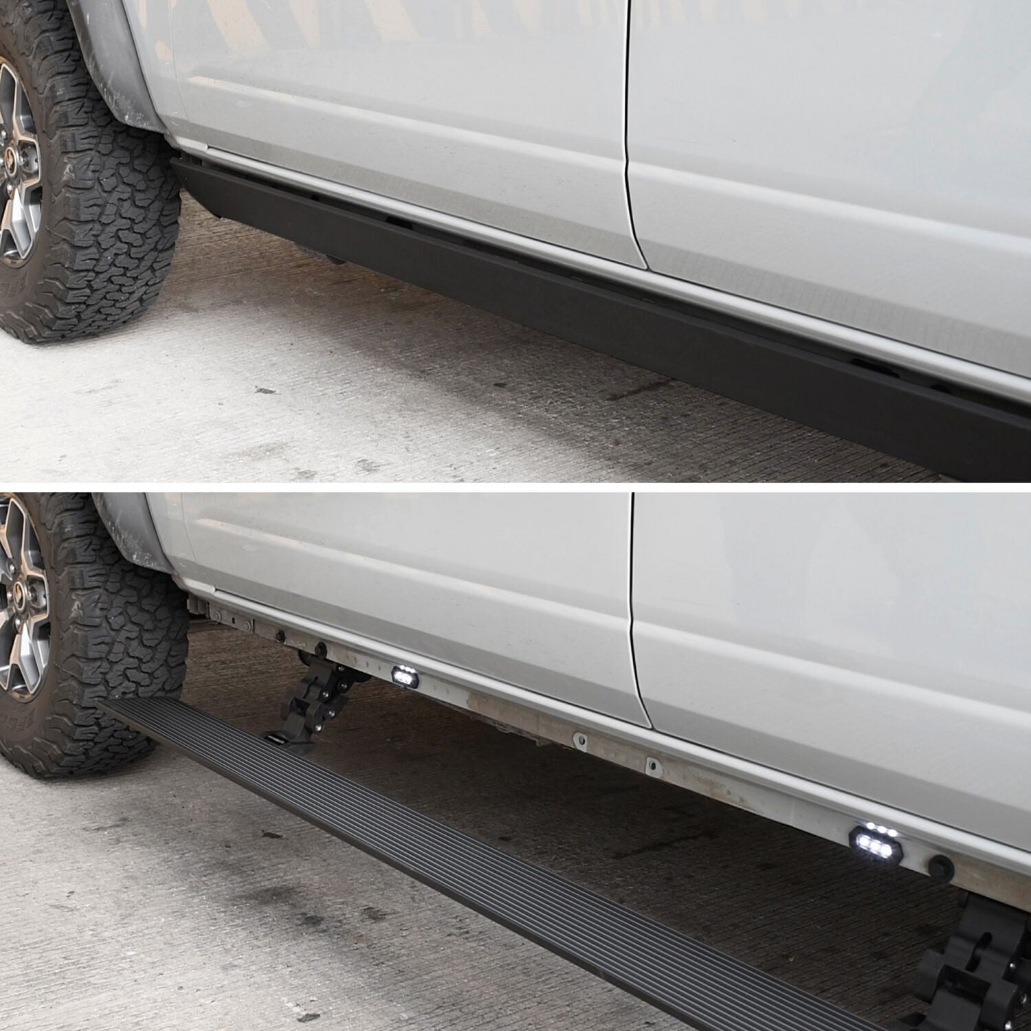 RealTruck VoltStep Electric Running Board Kit Textured Black For 2019-2026 Silverado/Sierra 1500 Go Rhino