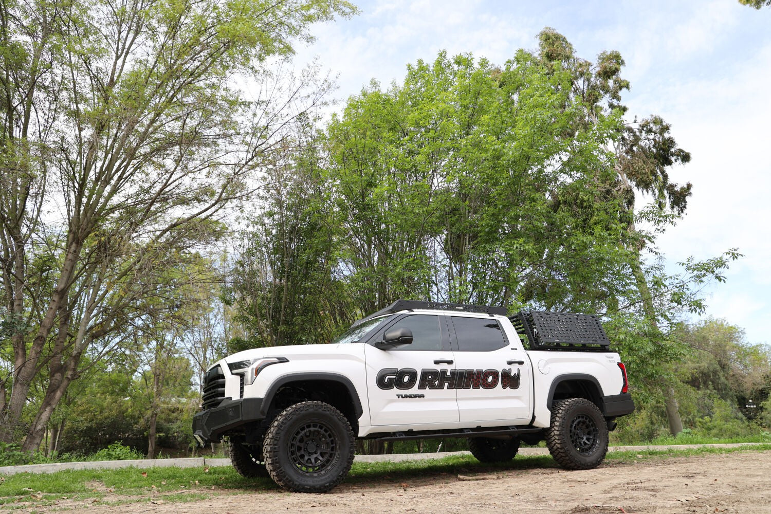 RealTruck VoltStep Electric Running Board Kit Textured Black 2022-2026 Toyota Tundra 4 Door CrewMax Cab Go Rhino