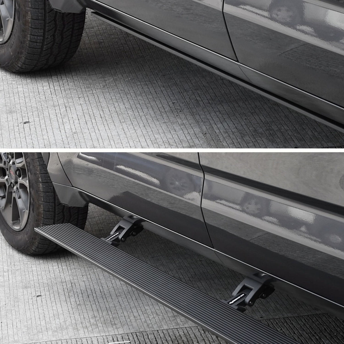 RealTruck VoltStep Electric Running Board Kit Textured Black 2022-2026 Toyota Tundra 4 Door CrewMax Cab Go Rhino