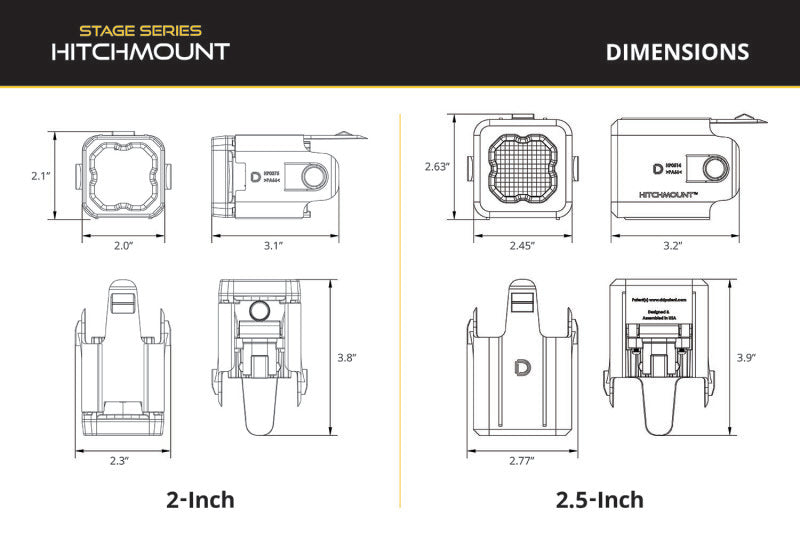 Diode Dynamics Hitch Mount LED Pod Reverse Kit for Ford F-150 15-20 C1R