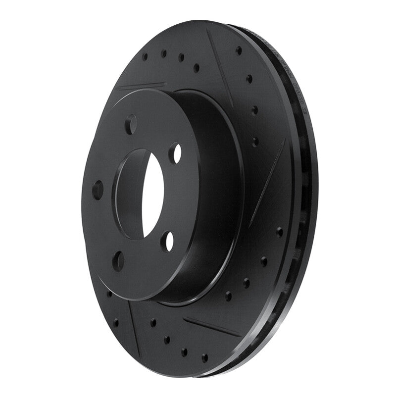 R1 95-02 Ford Ranger (USA/Canada) Front Right Drilled & Slotted Black Brake Rotor