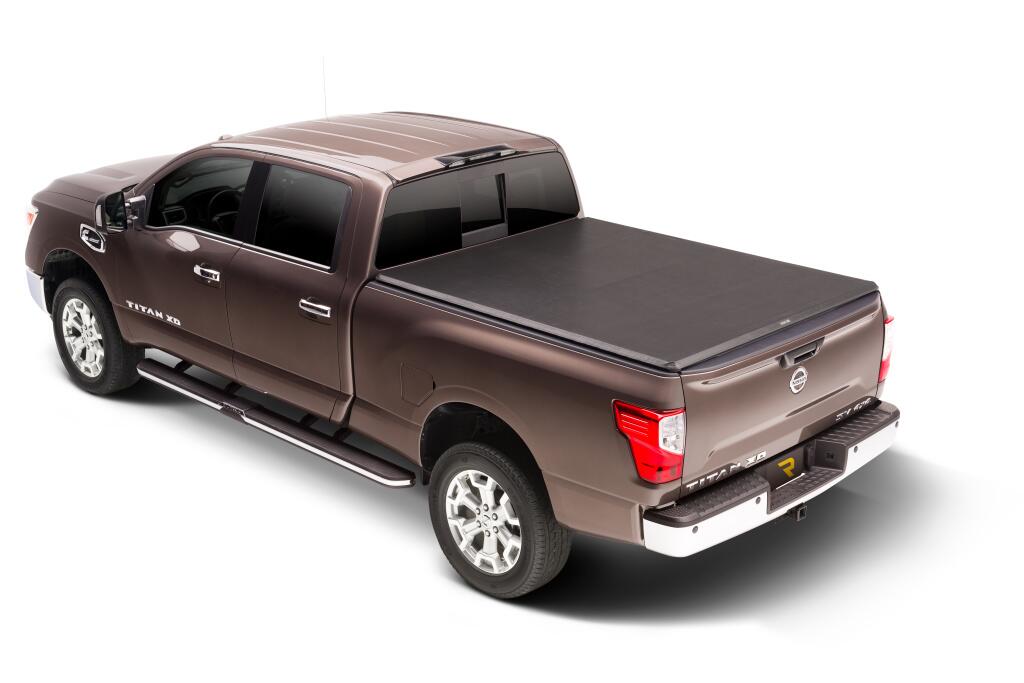 TruXport Tonneau Cover Black 2008-2015 Nissan Titan 7 Foot 3 Inch Bed without Utili-Track System Truxedo