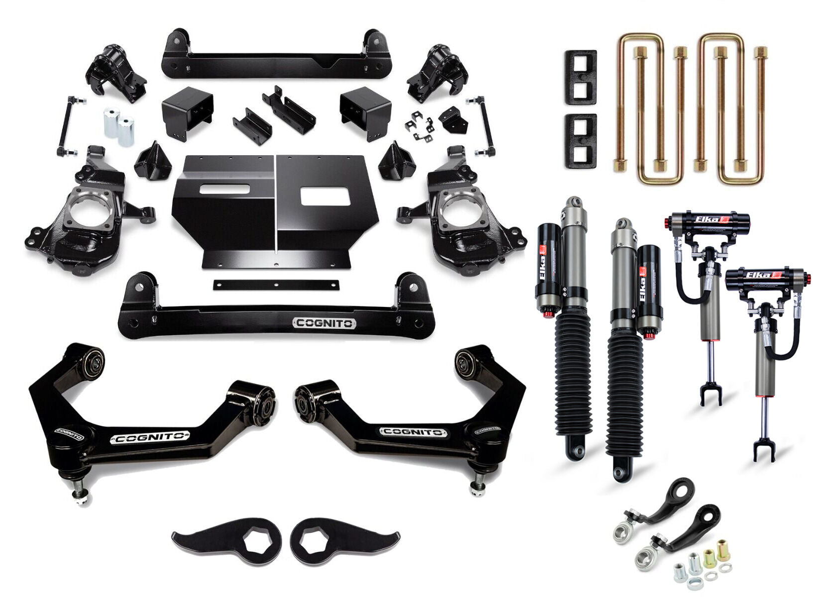 5-Inch Elite Lift Kit With Elka 2.5 Reservoir Shocks For 2020-2024 Silverado/Sierra 2500/3500 2WD/4WD Cognito