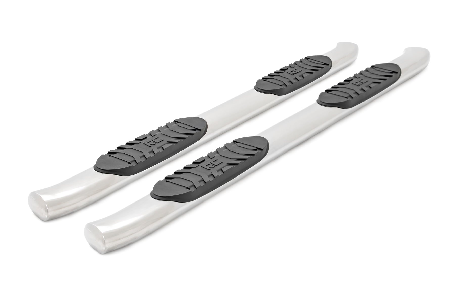 Oval Nerf Steps Stainless Crew Cab DEF Tank Silverado/Sierra 1500/2500HD/3500HD (07-19 & Classic) Rough Country