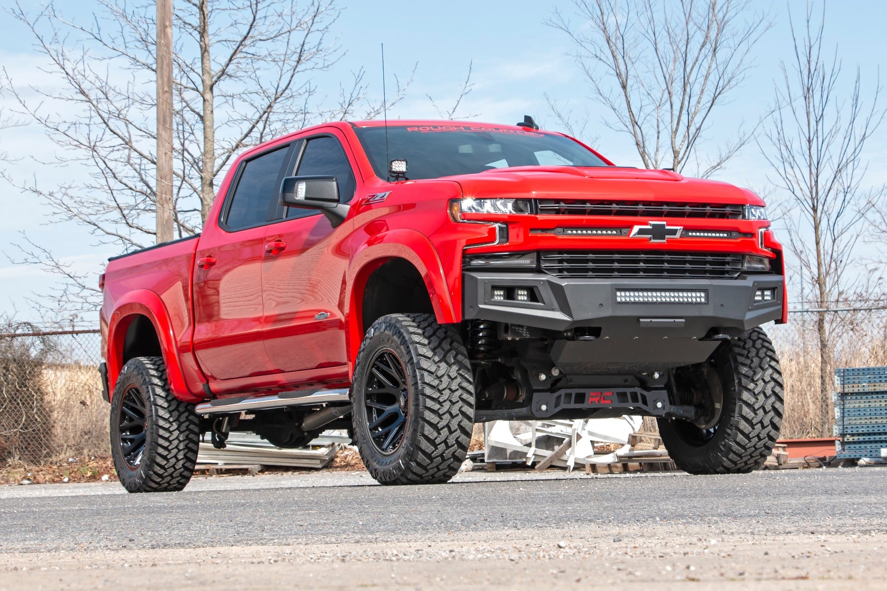 Oval Nerf Steps Stainless Crew Cab Silverado/Sierra 1500/2500HD/3500HD (19-26) Rough Country