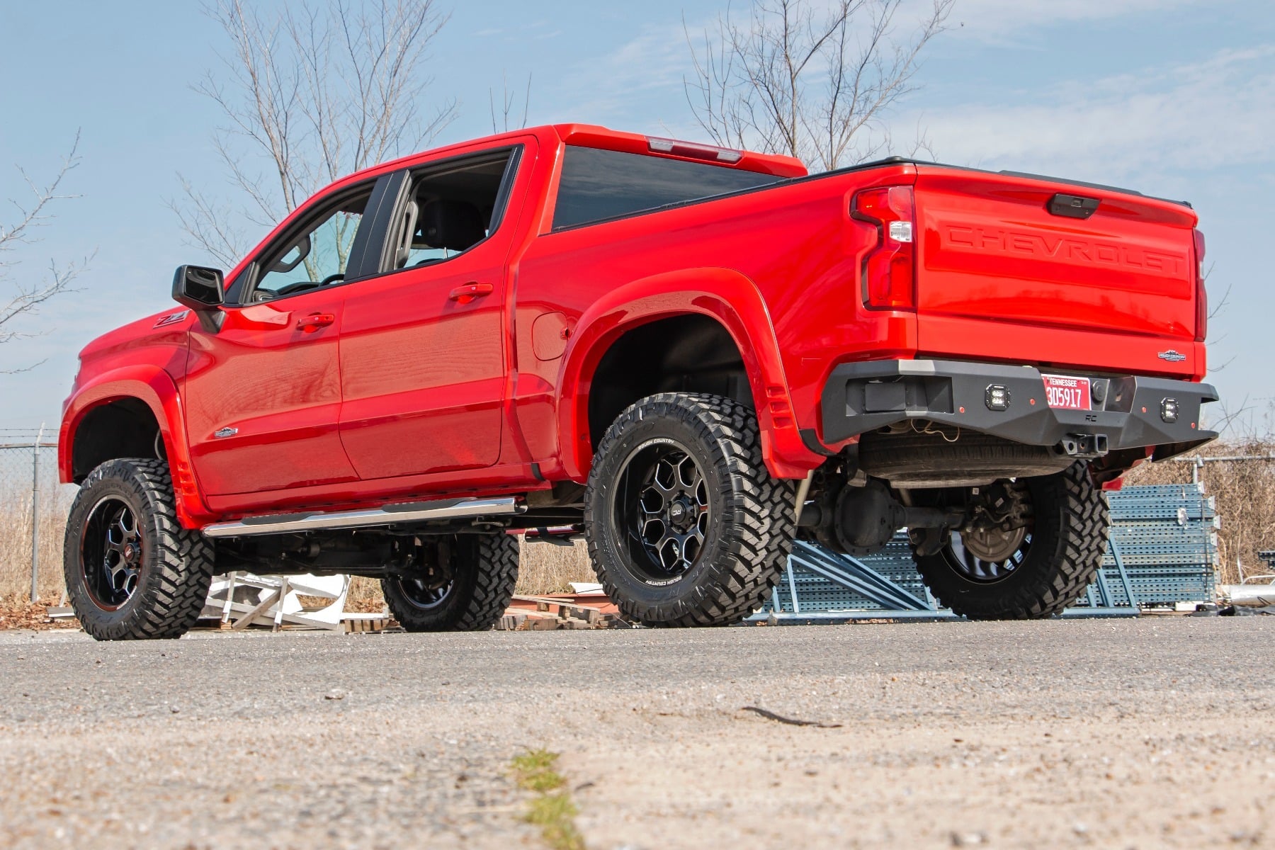 Oval Nerf Steps Stainless Crew Cab Silverado/Sierra 1500/2500HD/3500HD (19-26) Rough Country