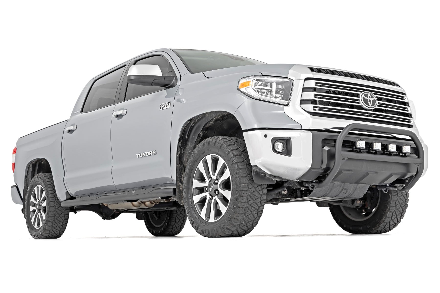 Oval Nerf Step Crew Cab Black Toyota Tundra 2WD/4WD (2007-2021) Rough Country