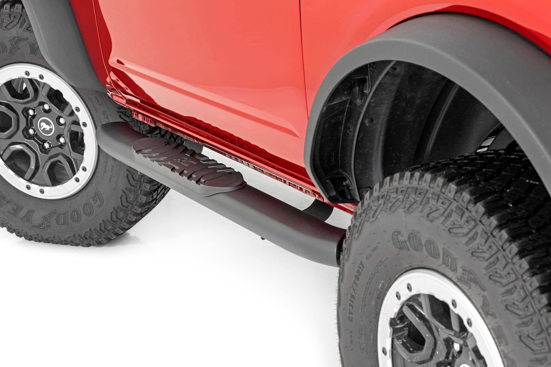 Oval Nerf Steps 2-Door Black Ford Bronco (2 Door) 4WD (2021-2025) Rough Country