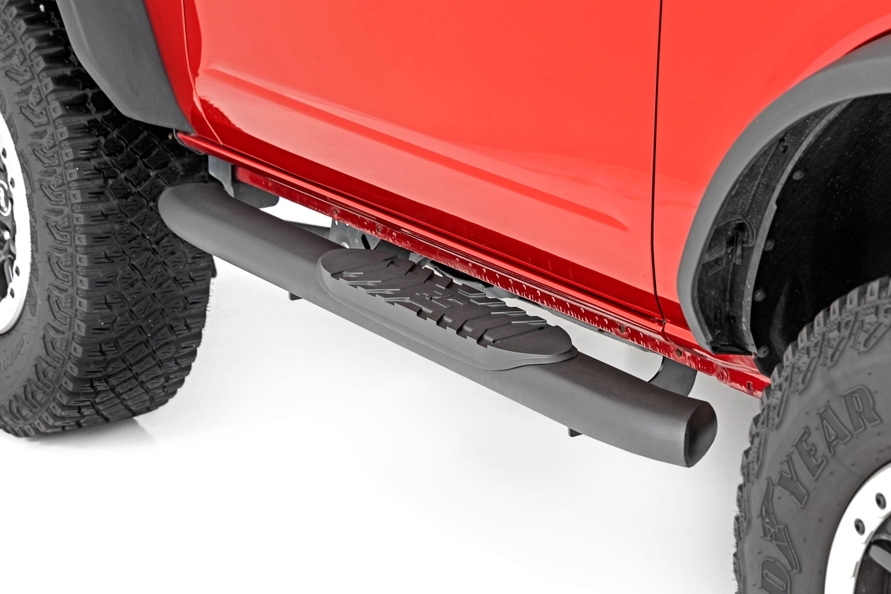 Oval Nerf Steps 2-Door Black Ford Bronco (2 Door) 4WD (2021-2025) Rough Country