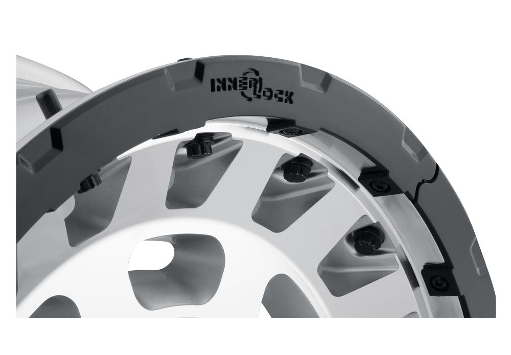 Hammer Pro 17 X 8.5 / 5 X 150 25MM Offset 5.75 Inch Back Space Silver Machined W/ Black Ring, ICON Alloys
