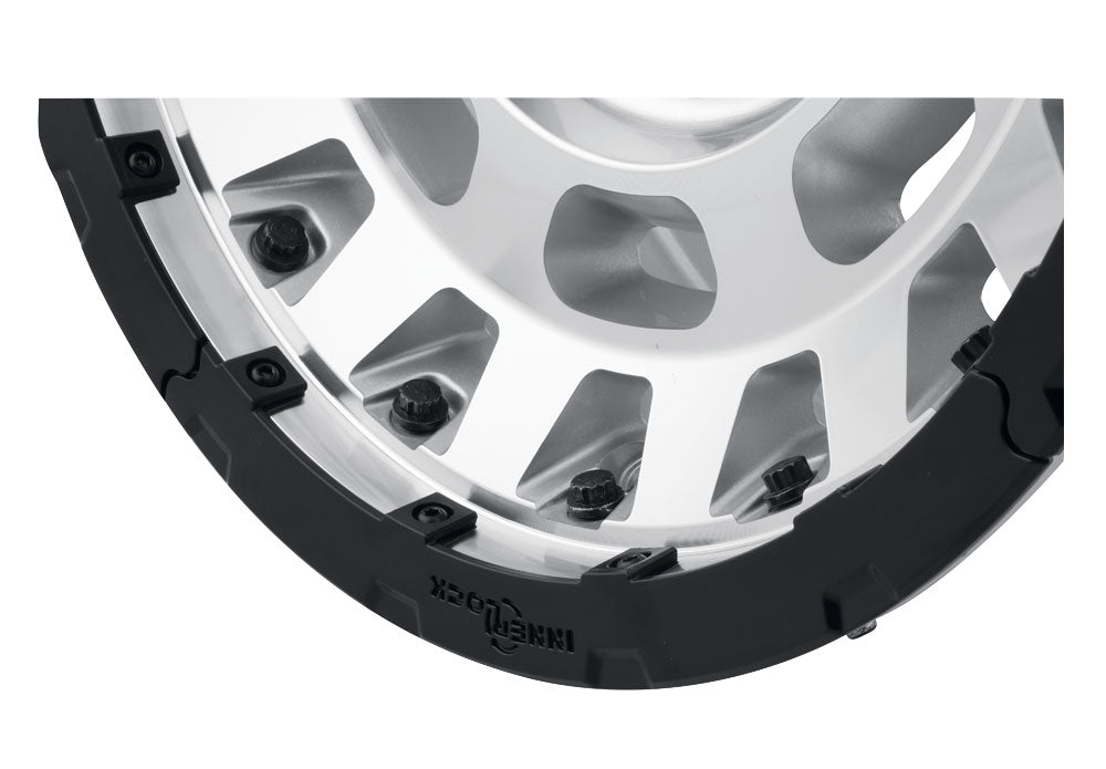 Hammer Pro 17 X 8.5 / 5 X 5 -6MM Offset 4.5 Inch Back Space Silver Machined W/ Black Ring, ICON Alloys