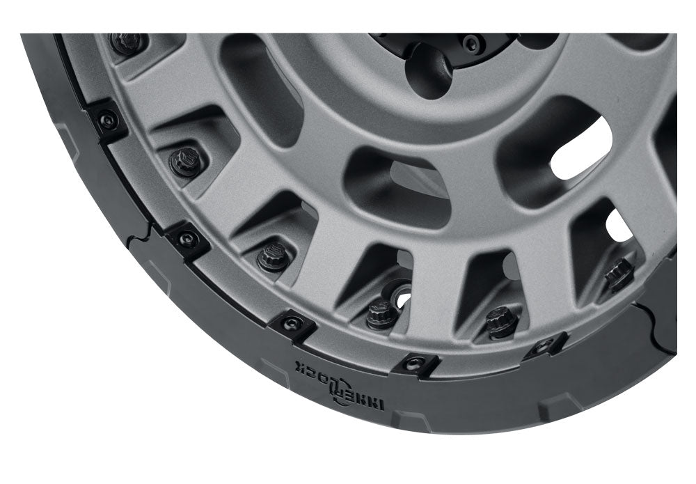 Hammer Pro 17 X 8.5 / 6 X 5.5 0MM Offset 4.75 Inch Back Space Charcoal W/ Black Ring, ICON Alloys