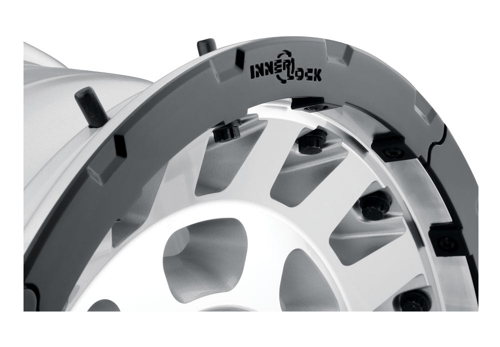 Hammer Pro 17 X 8.5 / 6 X 5.5 25MM Offset 5.75 Inch Back Space Silver Machined W/ Black Ring, ICON Alloys