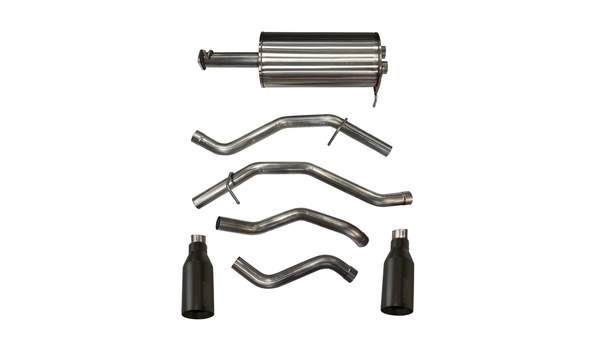 2019 Ram 1500 V8 3.0 Inch Cat-Back Exhaust System Single 5.0 Inch Tips Black Sport Sound Level Corsa Performance