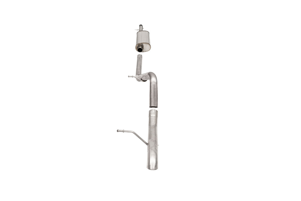 2.75 Inch Cat-Back Single Rear Exit with Turn Down Tip 07-18 Jeep Wrangler JKU 116 Inch Wheel Base Corsa Performance