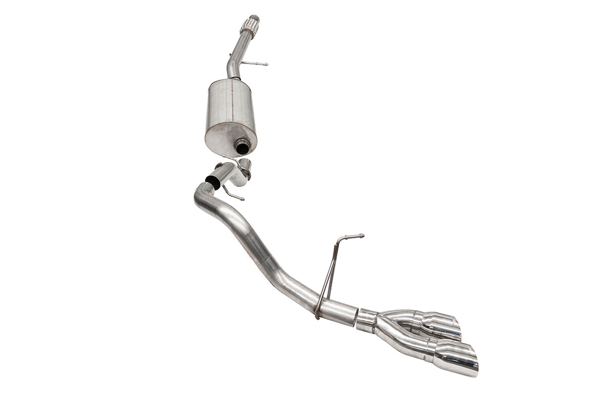 3.0 Inch Single Side Exit Cat-Back Exhaust System with Twin 4.0 Inch Tips 21-25 Chevrolet Suburban 134.1 Inch Wheel Base Corsa Performance