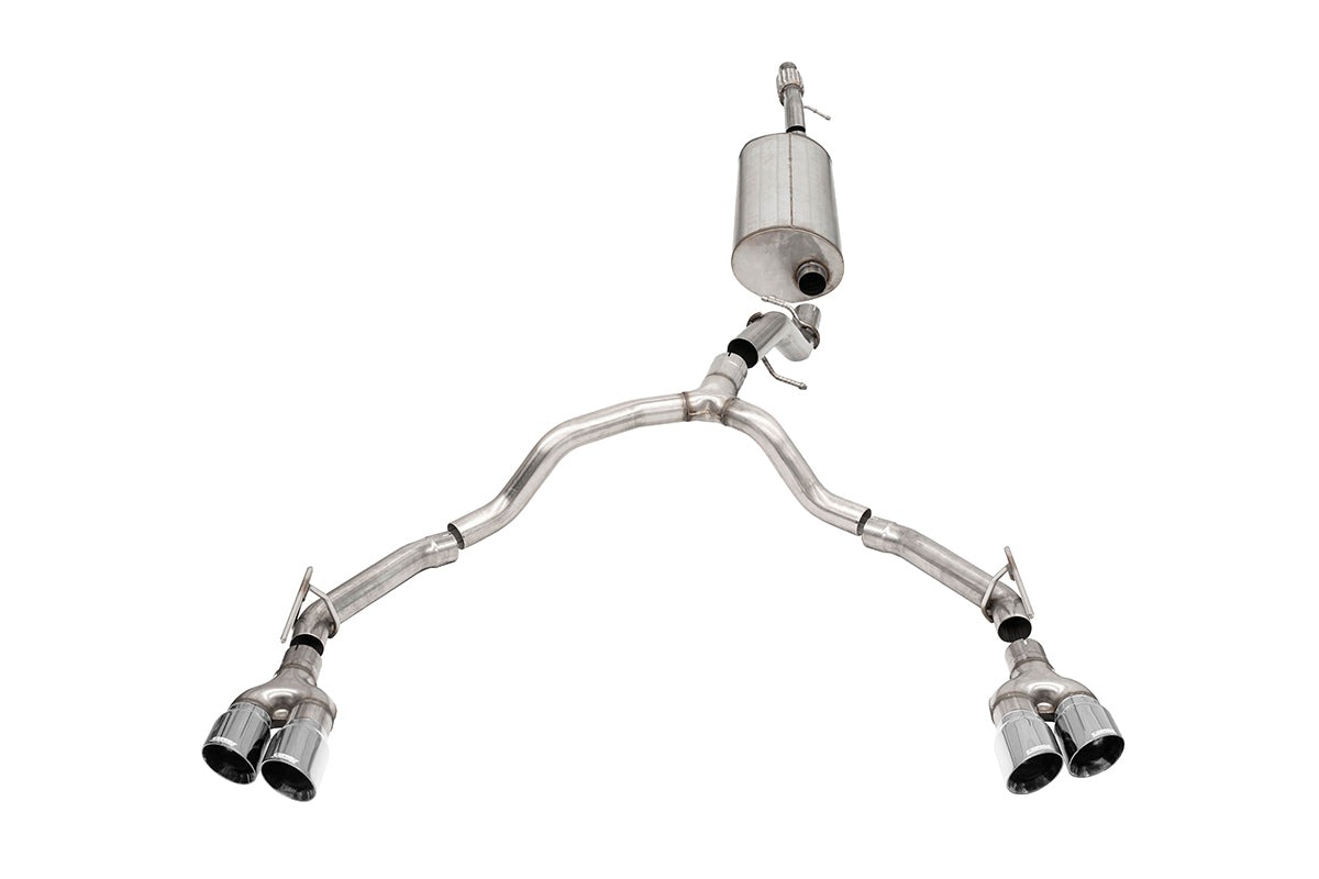 3.0 Inch to 2.75 Inch Dual Rear Exit Cat-Back Exhaust System with Twin 4.0 Inch Tips 21-25 Chevrolet Tahoe/GMC Yukon 120.9 Inch Wheel Base Corsa Performance