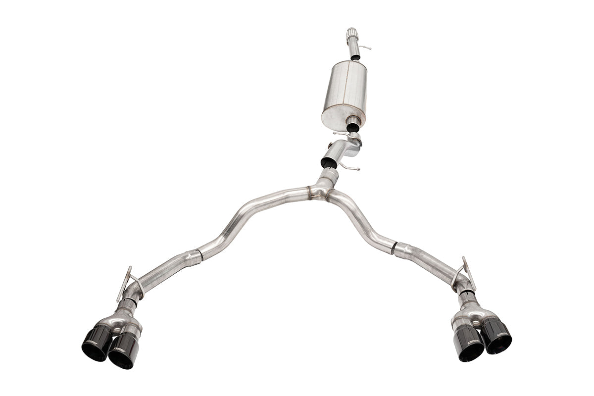3.5 Inch to 2.75 Inch Dual Rear Exit Cat-Back Exhaust System with Black PVD Tips 21-23 Chevrolet Tahoe/GMC Yukon 120.9 Inch Wheel Base Corsa Performance