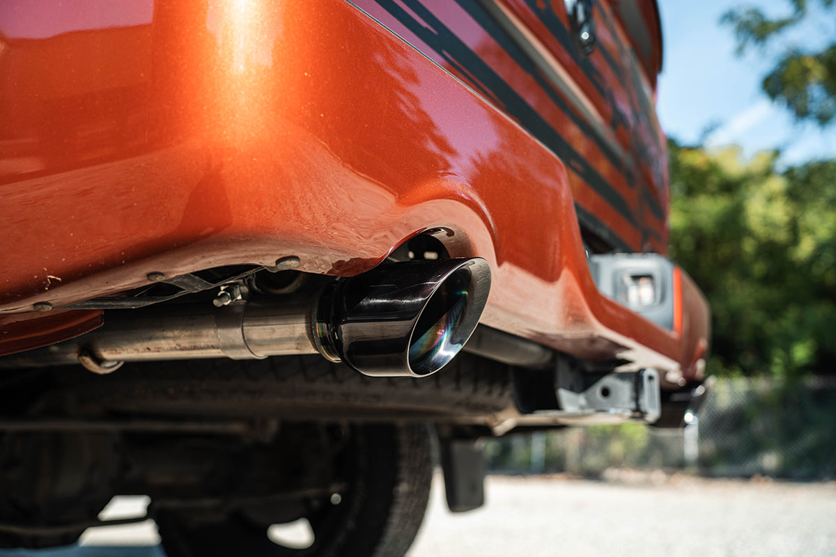 3 Inch Cat-Back Exhaust 4 Inch Black Pro-Series Slash Cut Twin Tip 09-23 RAM 1500 140.5 Inch Wheel Base Corsa Performance