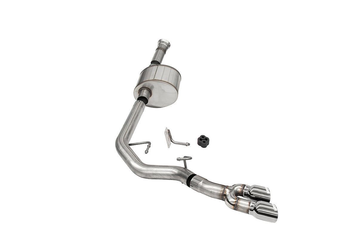 3.0 Inch Front of Tire Exit Catback Exhaust System with Twin 3.5 Inch Pro Series Tips Xtreme Sound Level 21-25 Ford F-150 141 Inch Wheel Base Corsa Performance