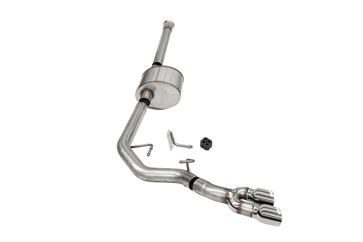 3.0 Inch Front of Tire Exit Catback Exhaust System with Twin 3.5 Inch Pro Series Tips Xtreme Sound Level 21-25 Ford F-150 157 Inch Wheel Base Corsa Performance