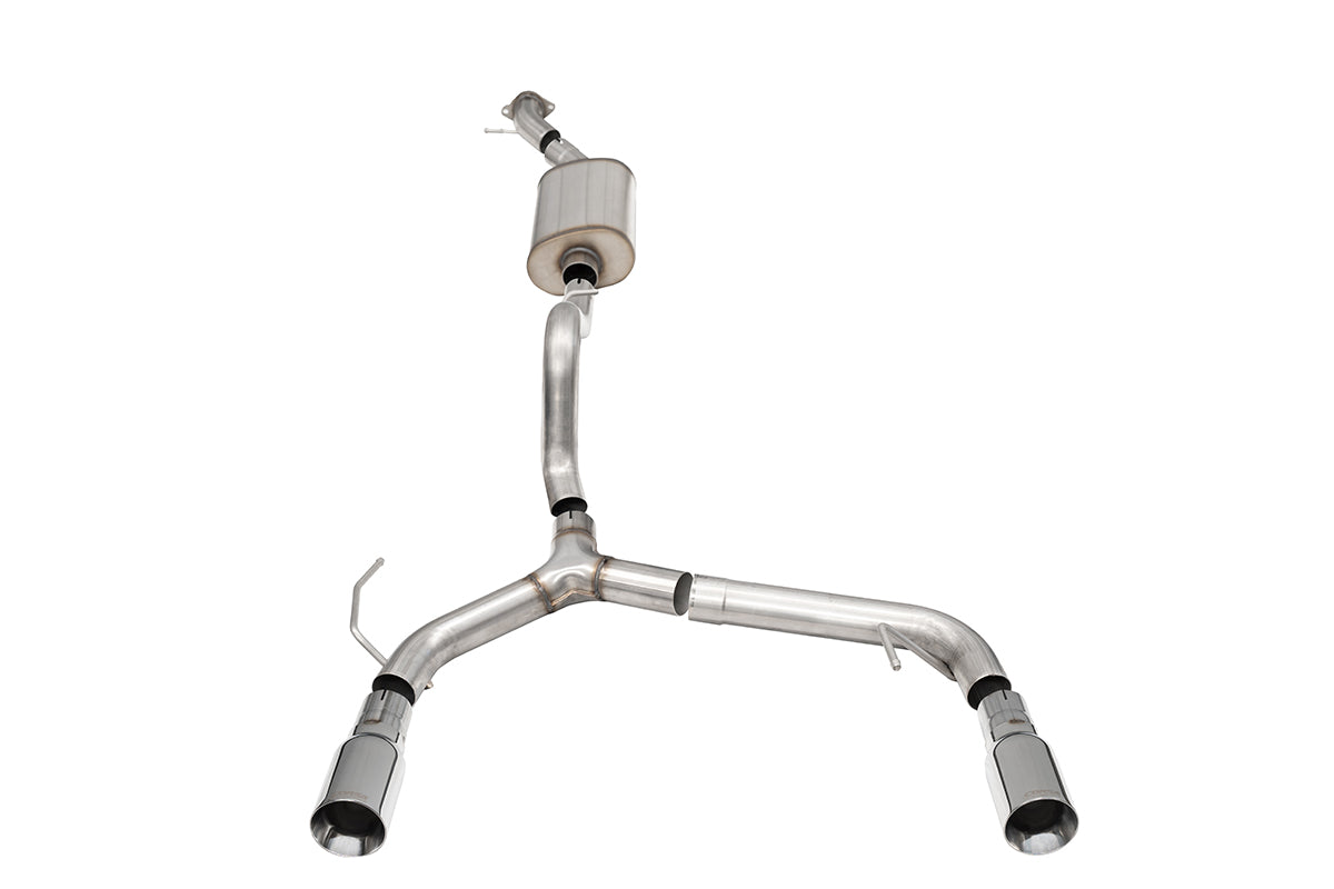 2.75 Inch Cat-Back Single Side Exit Exhaust System with Single 4.0 Inch Straight-Cut Polished Tips 21-25 Ford Bronco 2 Door Corsa Performance