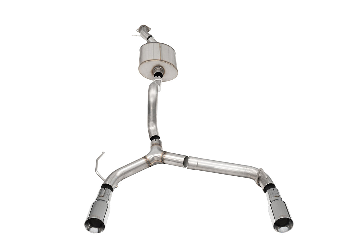 2.75 Inch Cat-Back Single Side Exit Exhaust System with Single 4.0 Inch Straight-Cut Polished Tips 21-25 Ford Bronco 2 Door Corsa Performance