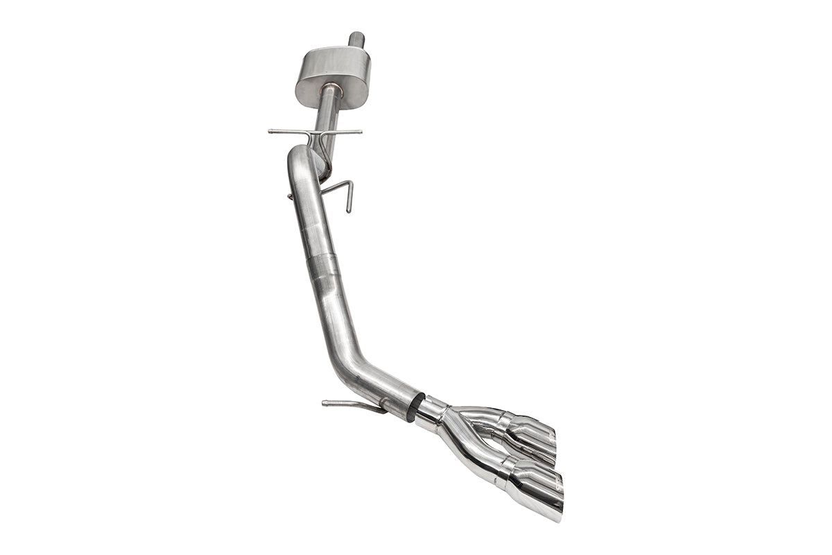 3 Inch Cat-Back Exhaust, Xtreme Sound Level, 4 InchPolished Pro-Series Slash Cut Twin Tip 24-25 Ford Ranger Corsa Performance