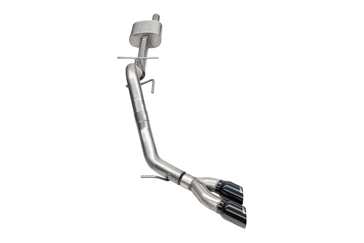 3 Inch Cat-Back Exhaust, Xtreme Sound Level, 4 InchBlack PVD Pro-Series Slash Cut Twin Tip 24-25 Ford Ranger Corsa Performance