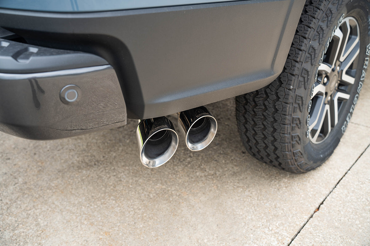 3 Inch Cat-Back Exhaust, Xtreme Sound Level, 4 InchPolished Pro-Series Slash Cut Twin Tip 24-25 Ford Ranger Corsa Performance
