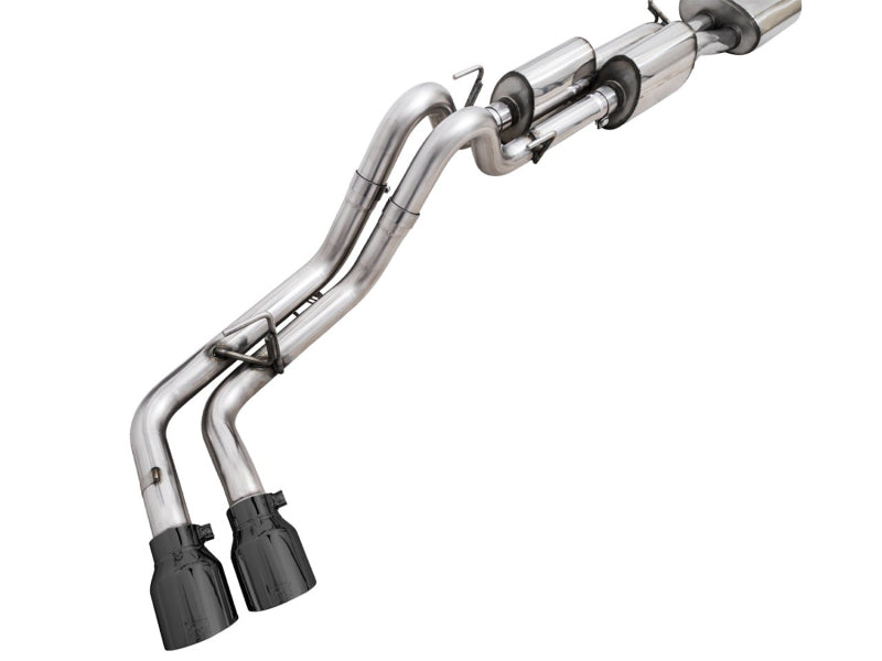 AWE Tuning 16-22 Toyota Tacoma 0FG Cat-Back Exhaust w/ BashGuard - Dual Diamond Black Tips