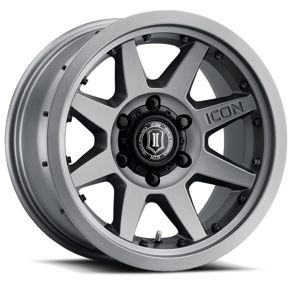 Rebound Pro 17 X 8.5 / 6X135 / 6MM / 5 Inch Back Space Titanium, ICON Alloys