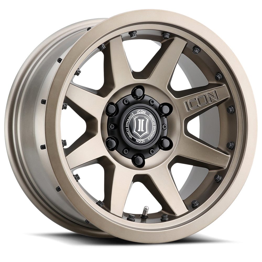 Rebound Pro 17 X 8.5 / 6X5.5 / 0MM / 4.75 Inch Back Space Bronze, ICON Alloys