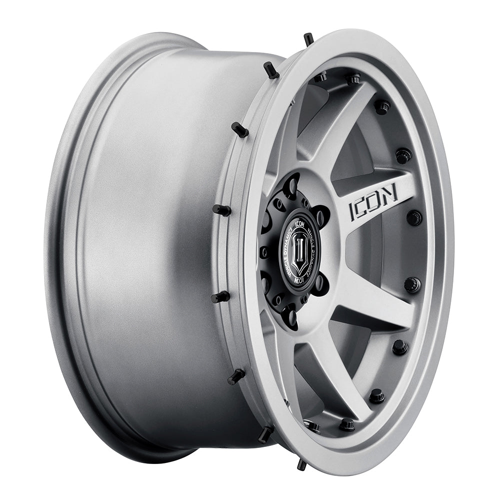 Rebound Pro 17 X 8.5 / 6X5.5 / 0MM / 4.75 Inch Back Space Titanium, ICON Alloys