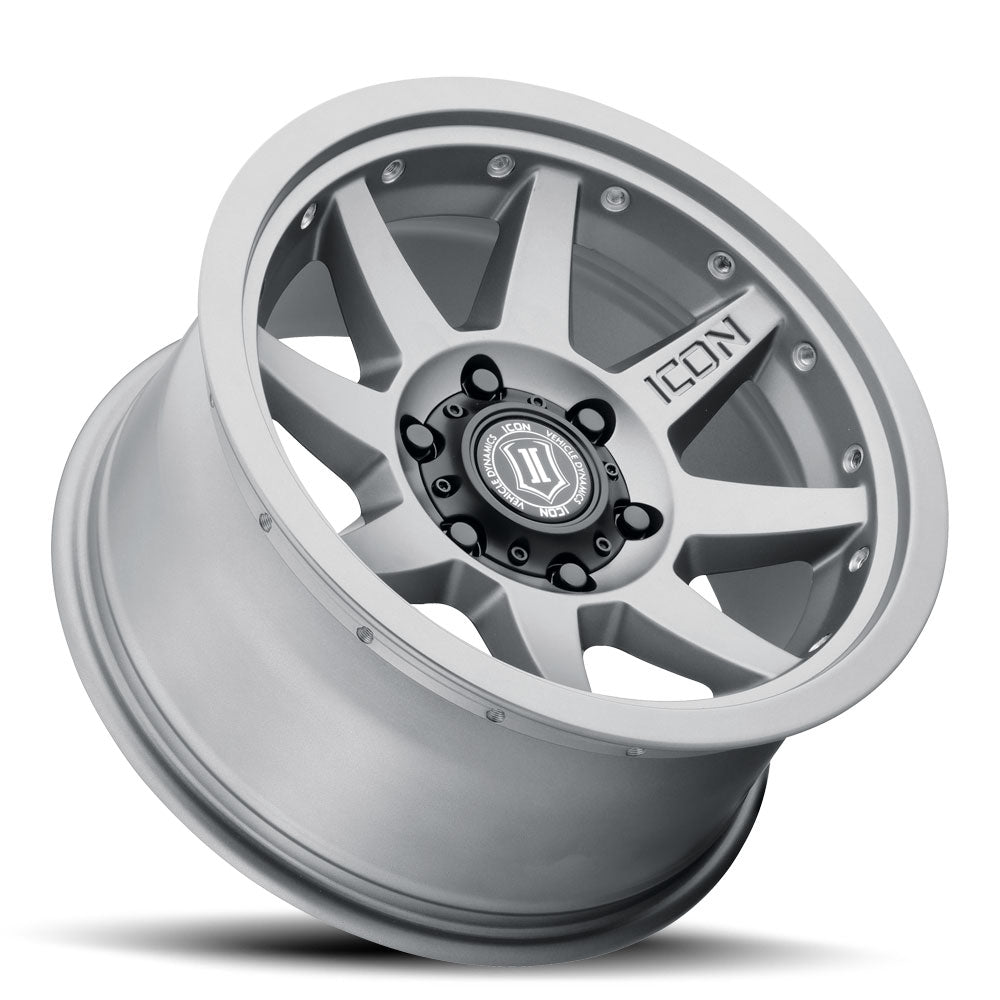 Rebound Pro 17 X 8.5 / 6X5.5 / 0MM / 4.75 Inch Back Space Titanium, ICON Alloys